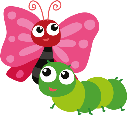 Caterpillars And Butterflies Class Page - Cartoon Caterpillars (500x500)