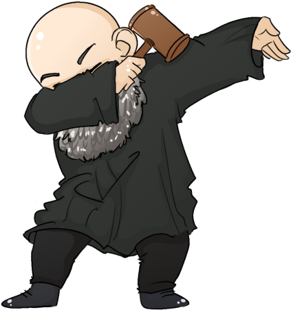 Dabbing Judge - Cartoon (500x500)