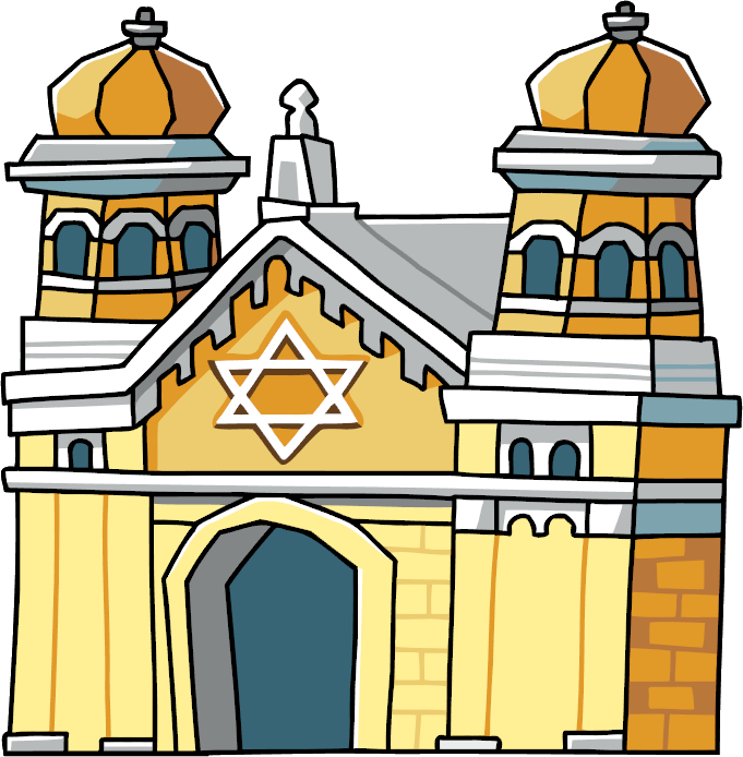 Synagogue - Synagogue Cartoon (681x694)