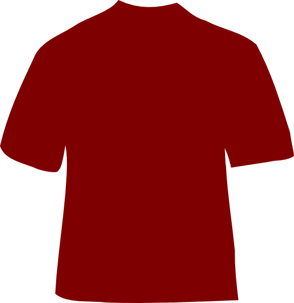 Maroon T-shirt - Red Football Shirt Clipart (600x594)