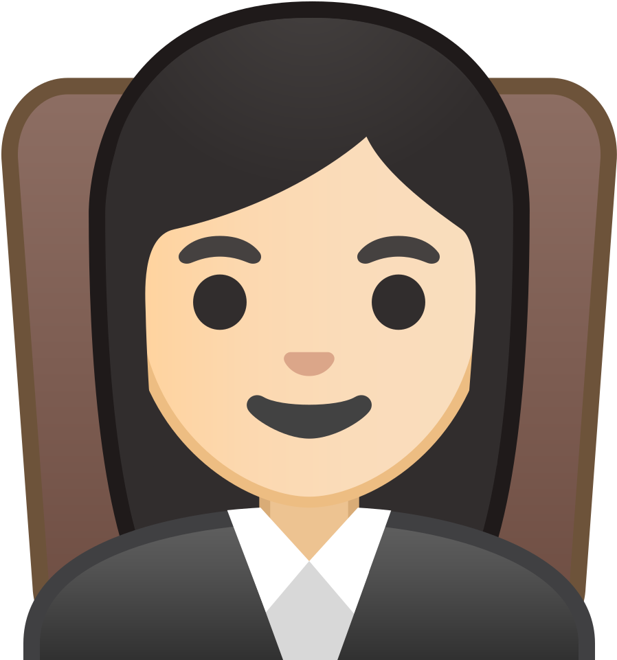 Woman Judge Light Skin Tone Icon - Icon (1024x1024)