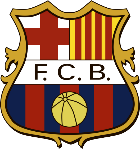 Fc Barcelona Logo 1910 - Fc Barcelona Logo History (529x566)