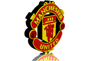 Yacob, Hazard, Modric Et Damiao Plaisent À Mu - Manchester United Logo 3d (400x300)