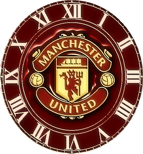 Manchester United Clock Face - Manchester United Vs Barcelona (485x523)