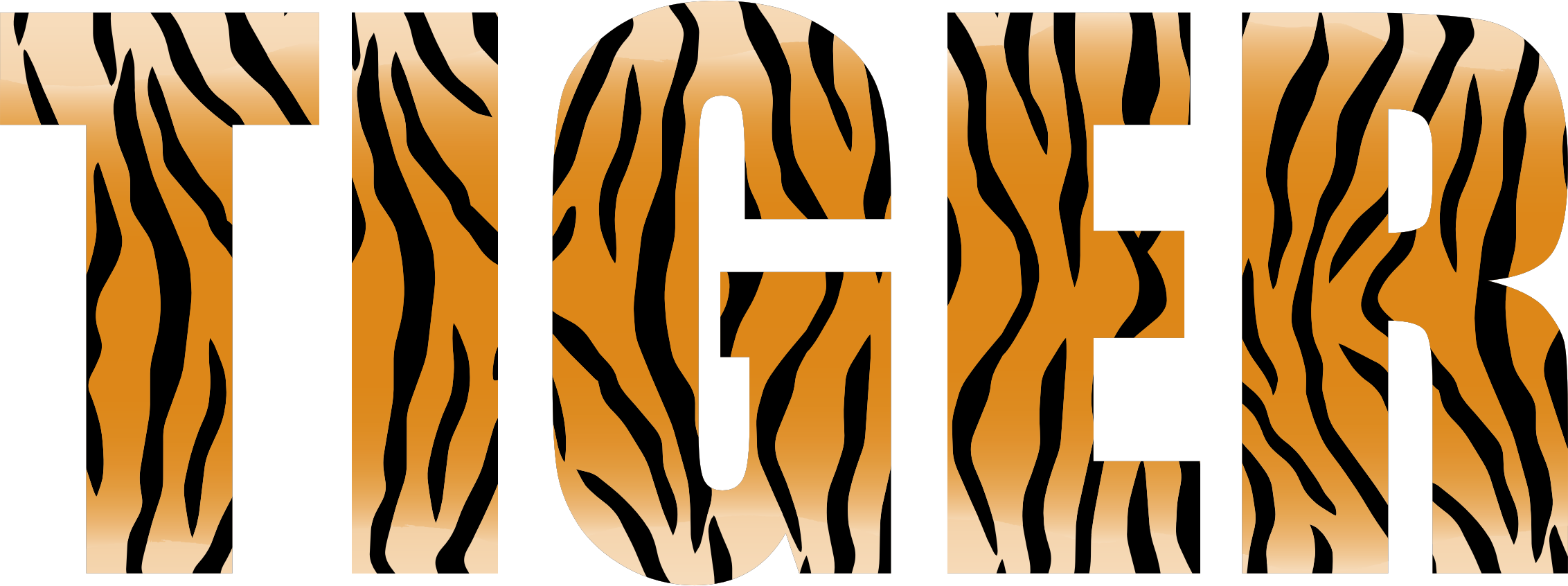 This Free Icons Png Design Of Tiger Typography - Tiger Png (2264x846)
