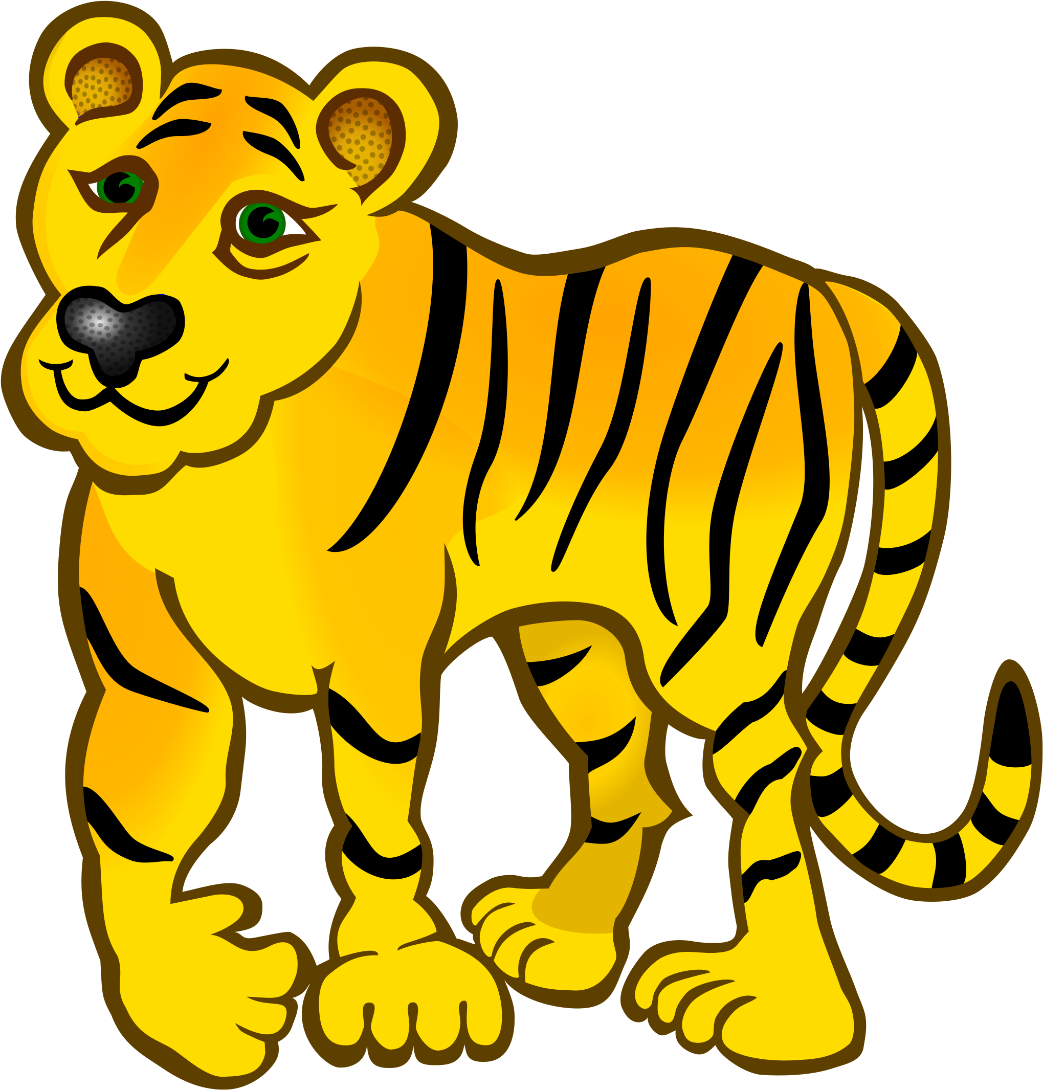 This Free Icons Png Design Of Tiger - Tiger Yellow (2308x2400)