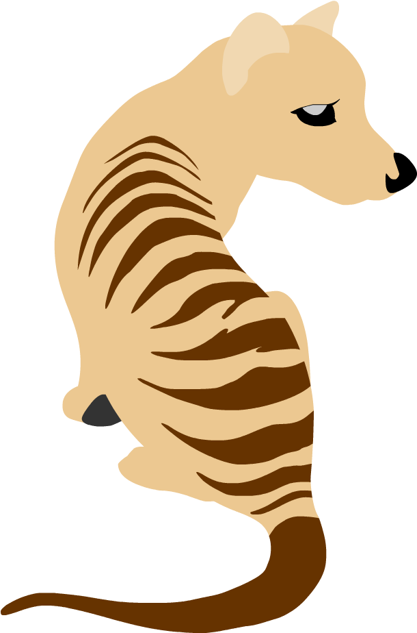 Vector Thylacine By Kl3sk - Tasmanian Tiger Cartoon (640x960)