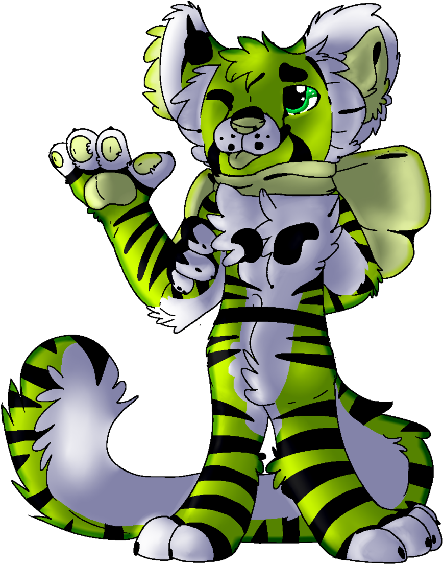 Toxic Tiger By Crxzyduck Toxic Tiger By Crxzyduck - Cartoon (1024x1210)