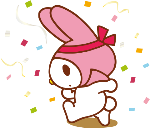 Purin Is Trailing Behind Melody In Second Place Followed - My Melody (483x448)