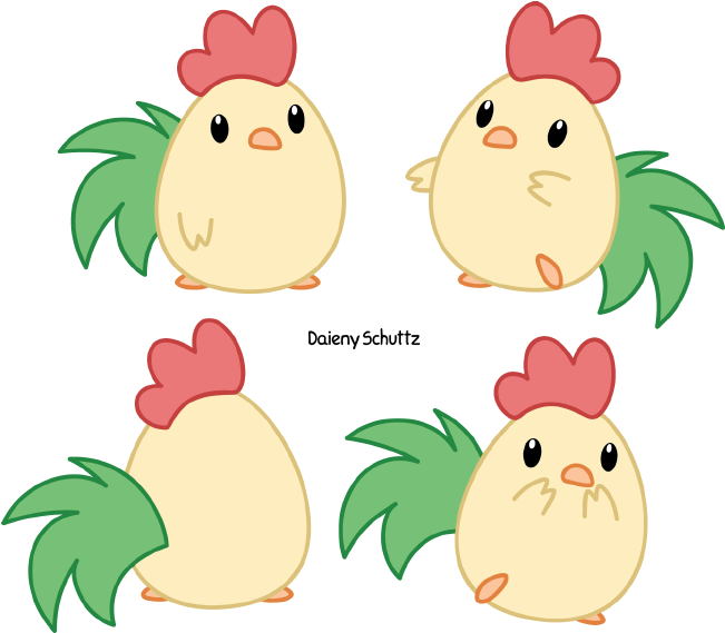 Chibi Rooster By Daieny - Cute Rooster Drawing (686x600)