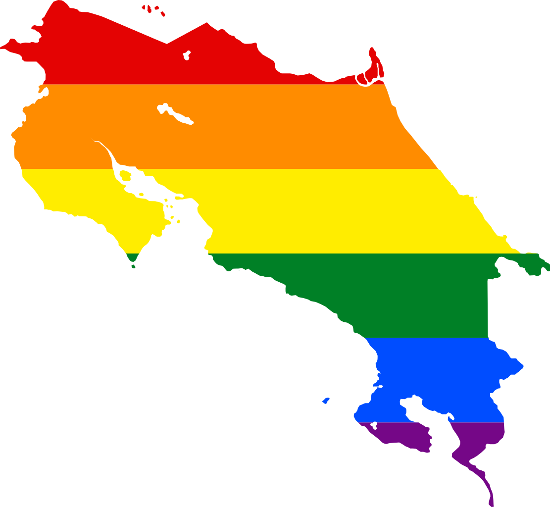 Lgbt Flag Map Of Costa Rica - Costa Rica Matrimonio Gay (1111x1024)