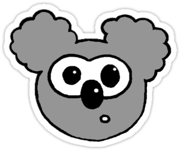 Cartoon Koala Stickers By Zeliahgazer - Cartoon Koala (375x360)