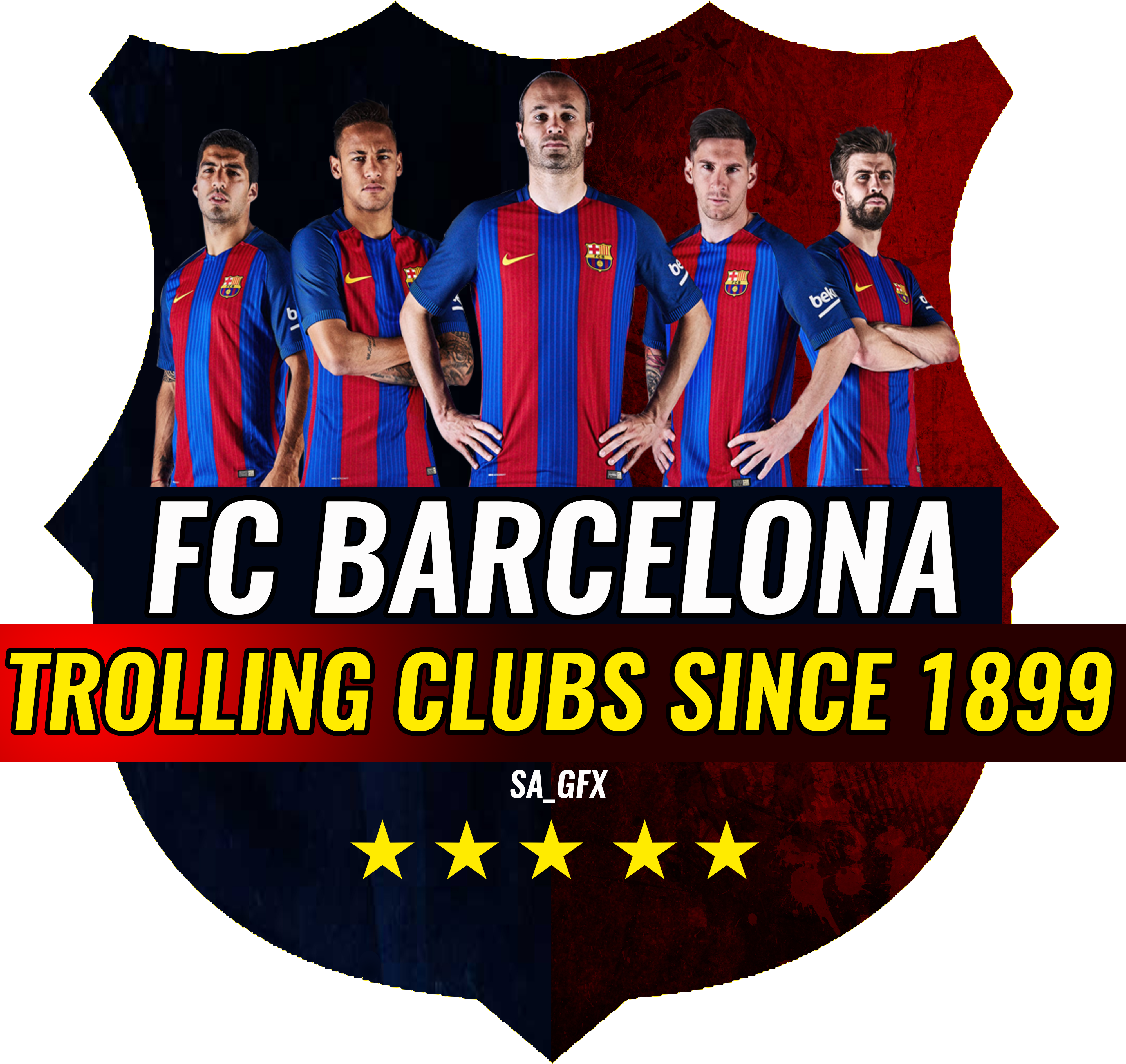 Fc Barcelona Trolling Clubs Since 1899 Logo - Crew (4000x4000)