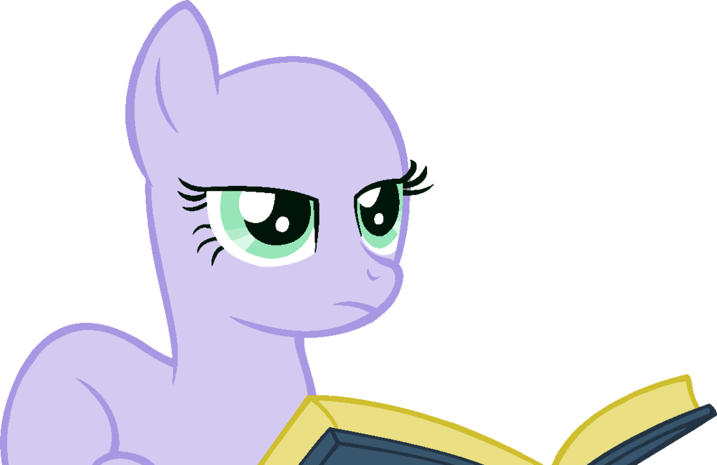 My Little Pony Clipart Earth - Mlp Base Earth Pony Reading (1024x665)
