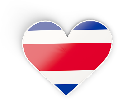 Illustration Of Flag Of Costa Rica - Costa Rica Heart Png (640x480)