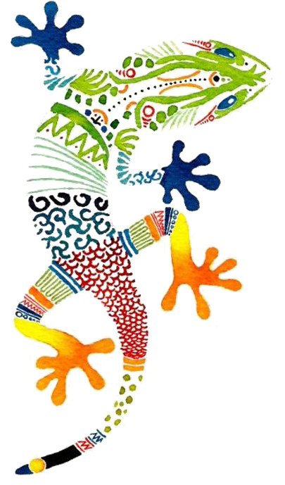 Las Carretas, Costa Rican Oxcarts Clip Art - 2d Lizard Pattern (550x826)