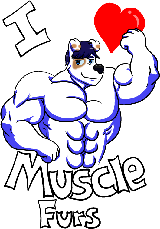 I Heart Muscle Furs Biff Full Design By Caseyljones - Growth Chart (600x798)