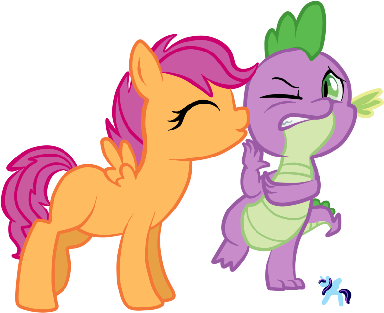 Sugguk, Dead Source, Female, Kissing, Male, Safe, Scootaloo, - Cartoon (900x800)