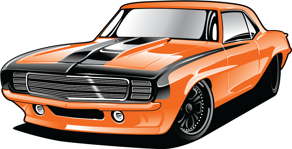 Chevrolet Camaro 1969 Png Clipart - New Servolate Orange Car Clip Art (1200x750)