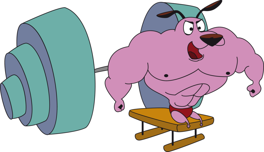 Muscle Courage 2 By Gth089 - Corage The Cowardly Dog Muscle (900x520)