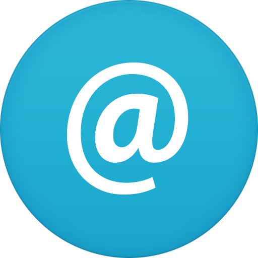 At, Contact, Email, Letter, Mail, Message, Send Icon - Skype Icon Png Circle (512x512)