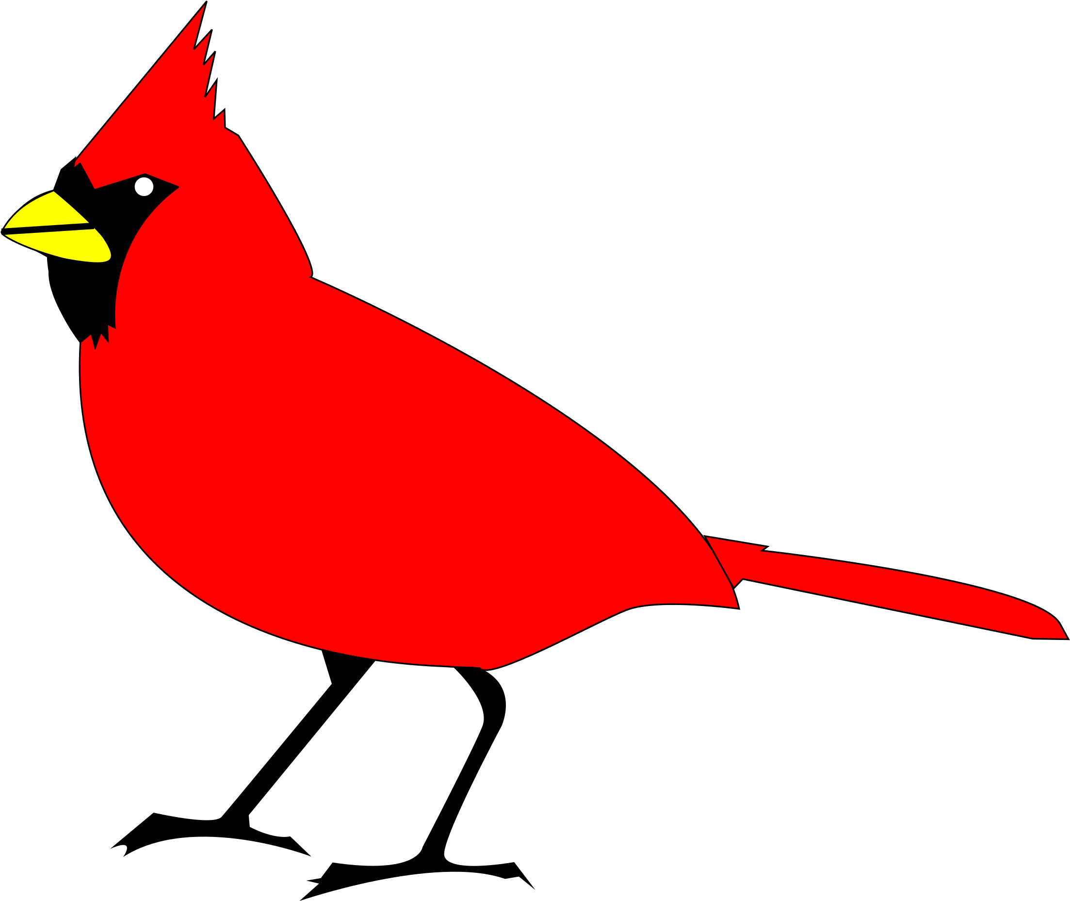 Cardinal Remix 2 - Bird Clip Art (2400x2400)