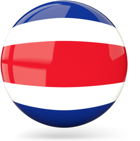 Illustration Of Flag Of Costa Rica - 哥斯达黎加 国旗 圆 形 (640x480)