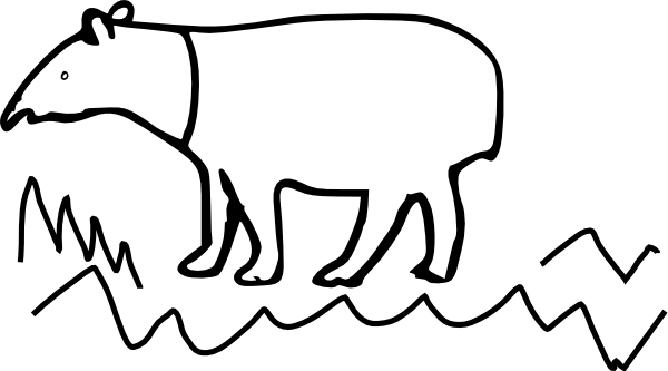 Tapir Para Colorear (600x333)