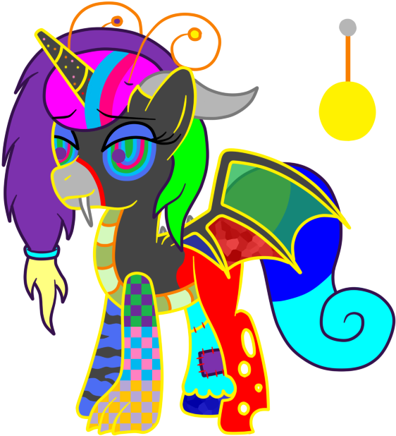 Vm2xvr1 Oc Princess Hypnotica The Longxizhushuw Queen - Ugly Mlp Oc (600x637)