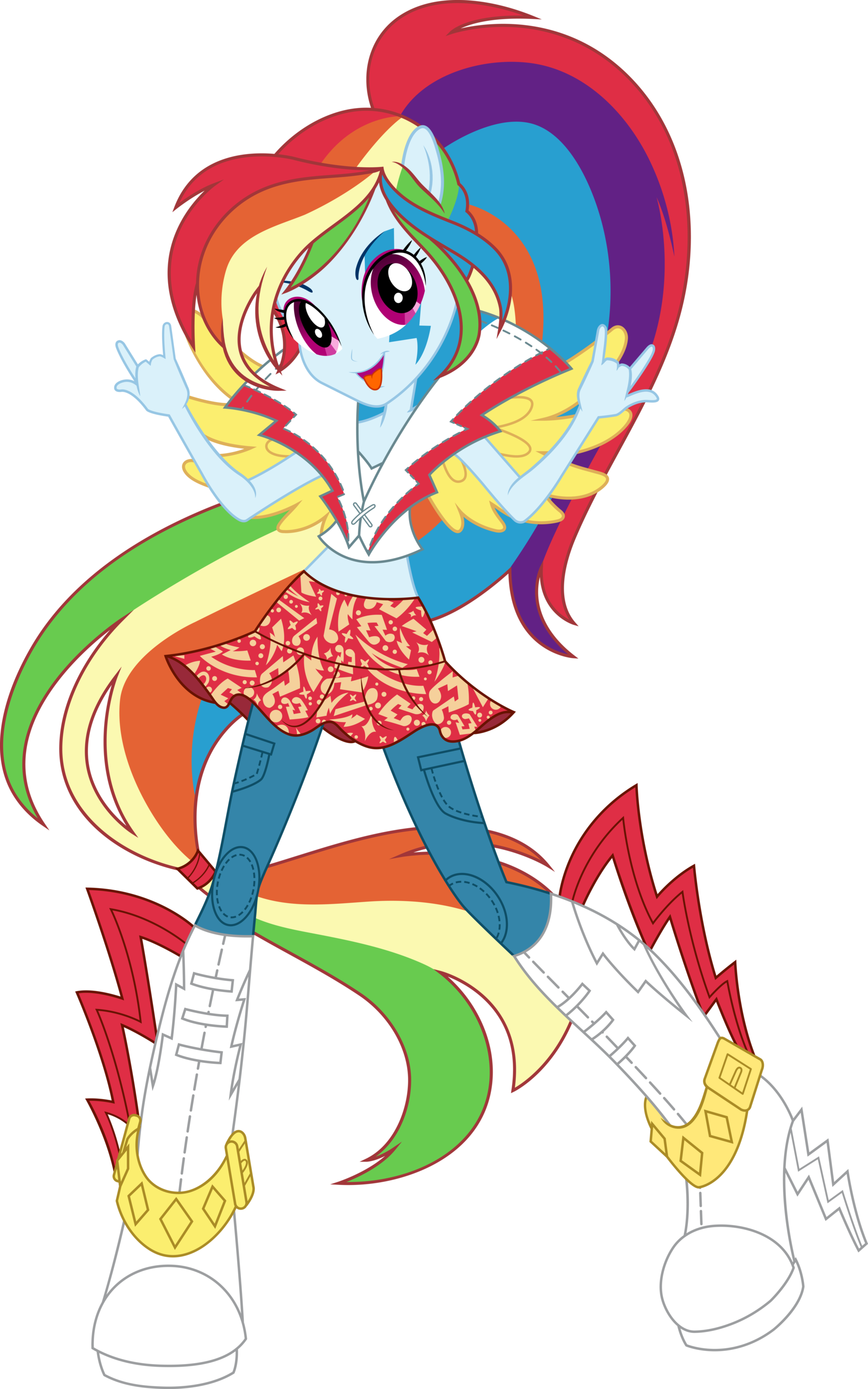 Icantunloveyou Rainbow Rocks Rainbow Dash Vector Update - Mlp Eg Rainbow Rocks Rainbow Dash (1600x2559)