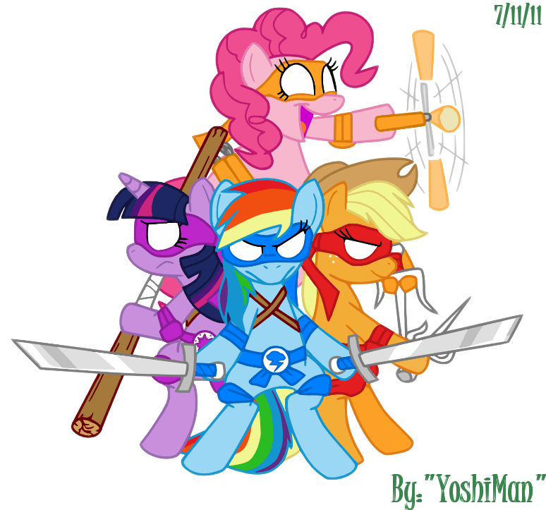 Mlnp By Yoshiman1118 D3lnzk4 - Mlp Teenage Mutant Ninja Turtles (780x726)