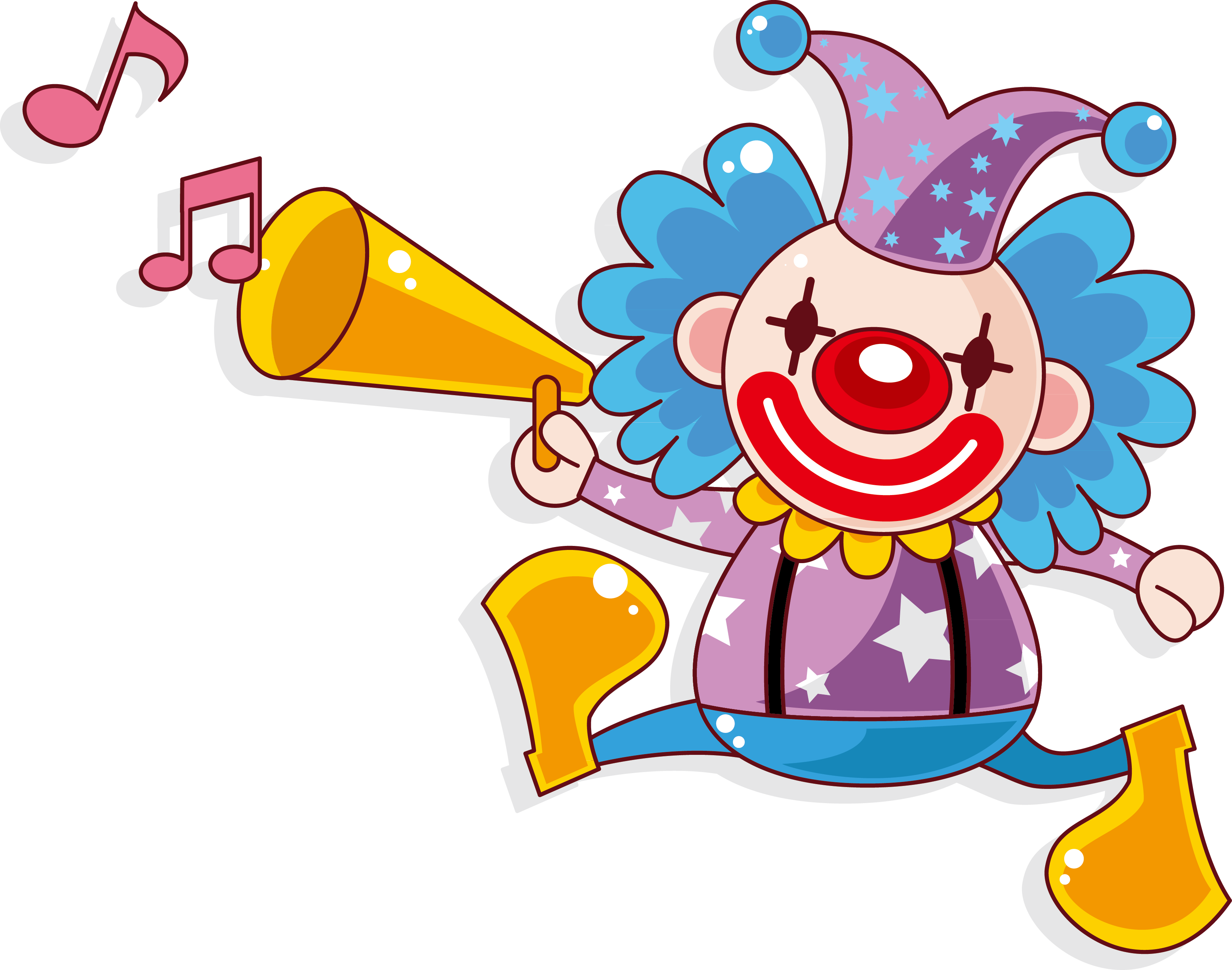 Clown Circus Cartoon - Sticker Les Artistes Du Cirque (3368x2651)
