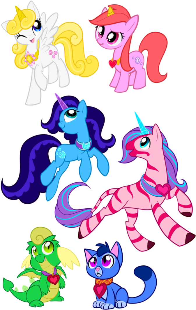 Animals Of Princess Starla, Fim Style By Sakuyamon - Starla And The Jewel Riders Mlp (698x1144)