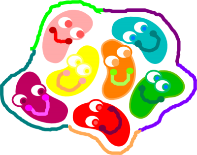 Jelly Bean Rainbow Clip Art At Clker Com Vector Clip - Clip Art (400x315)