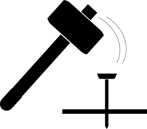 Hammer And Nail Icon - Hammer And Nail Icon (512x449)