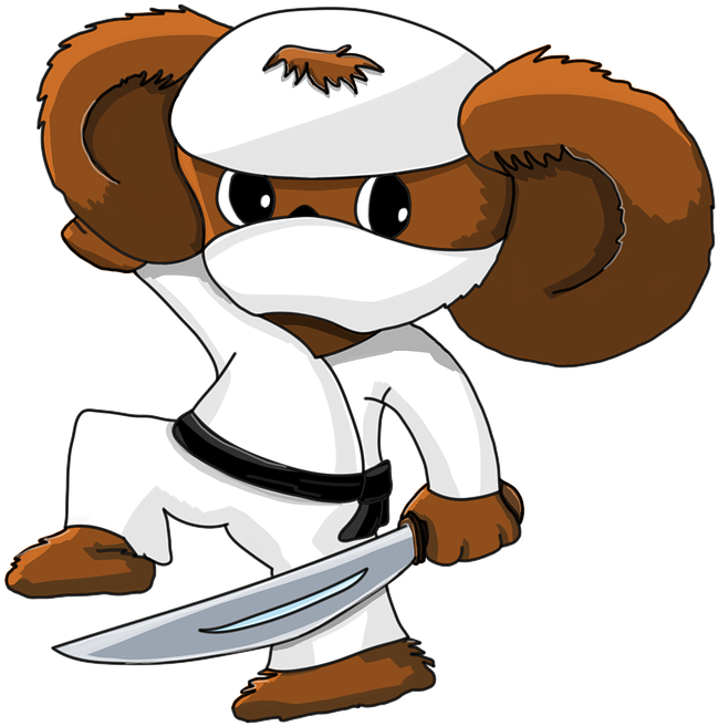 Tae Kwon Do Master Cartoon 11, Buy Clip Art - Black Belt Ninja (681x720)