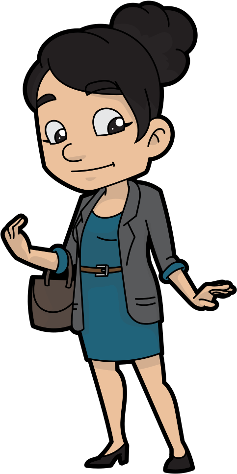 A Nice Cartoon Businesswoman - Nice Woman Cartoon (2000x3805)
