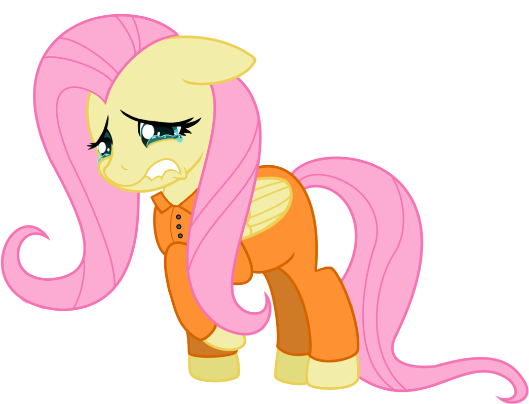 Globerflobb, Clothes, Crying, Fluttershy, Prisoner, - Fluttershy (1092x1024)