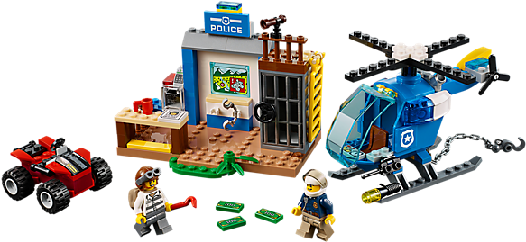 Jump In The Police Helicopter For A Mountain Police - Lego Juniors Mountain Police Chase (600x450)