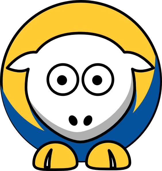 Sheep Golden State Warriors Team Colors Clip Art At - College Football (564x594)