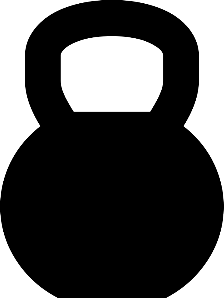 White Clipart Kettlebell - Kettlebell Icon Png (736x980)