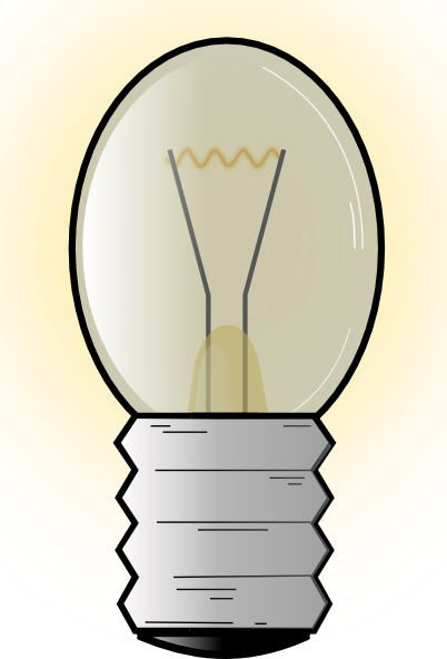 Free Vector Electronic Light Bulb Clip Art - Light Bulb Clip Art (402x592)