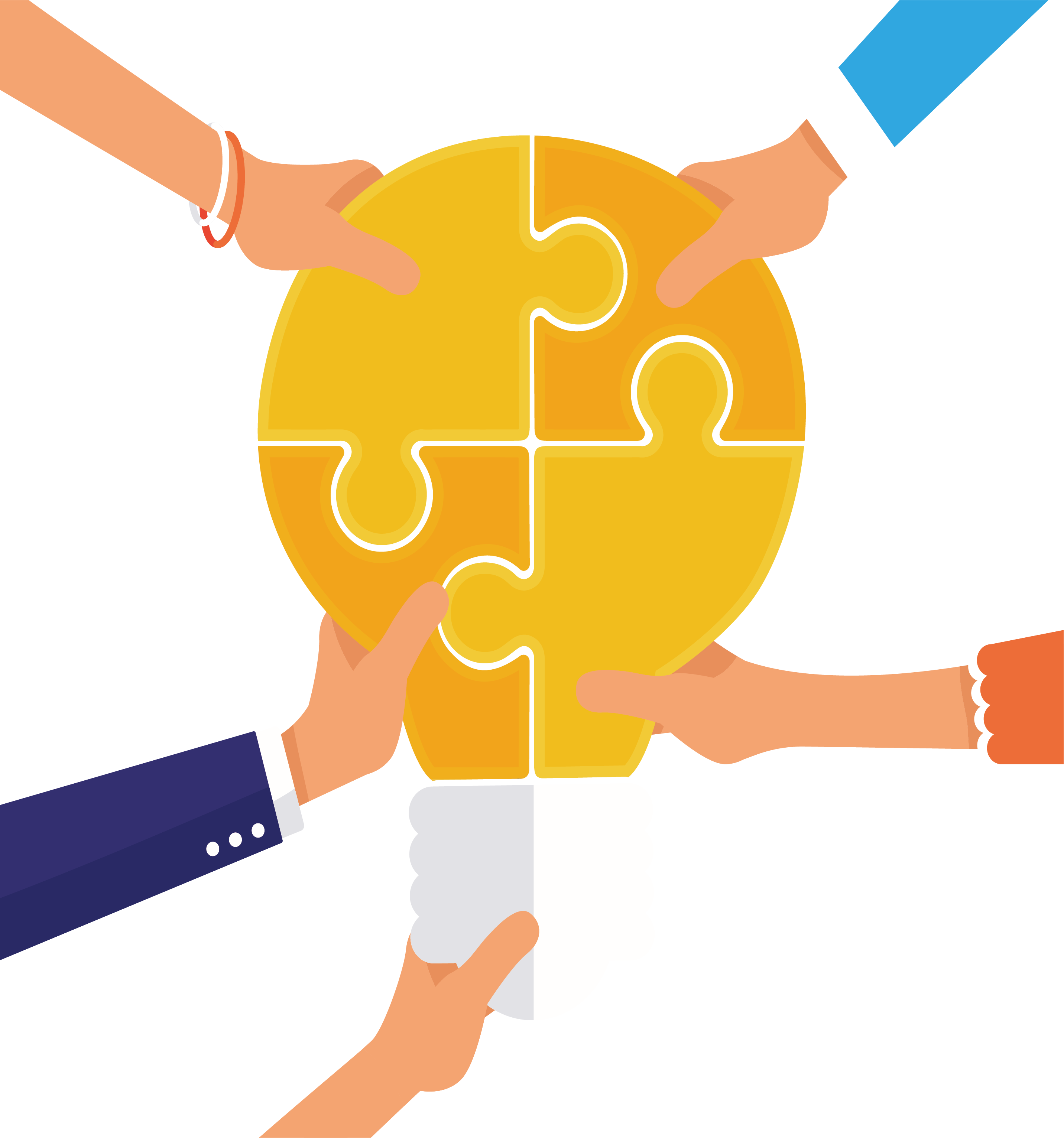 Teamwork Clip Art - Lâmpada De Quebra Cabeça (2864x3064)