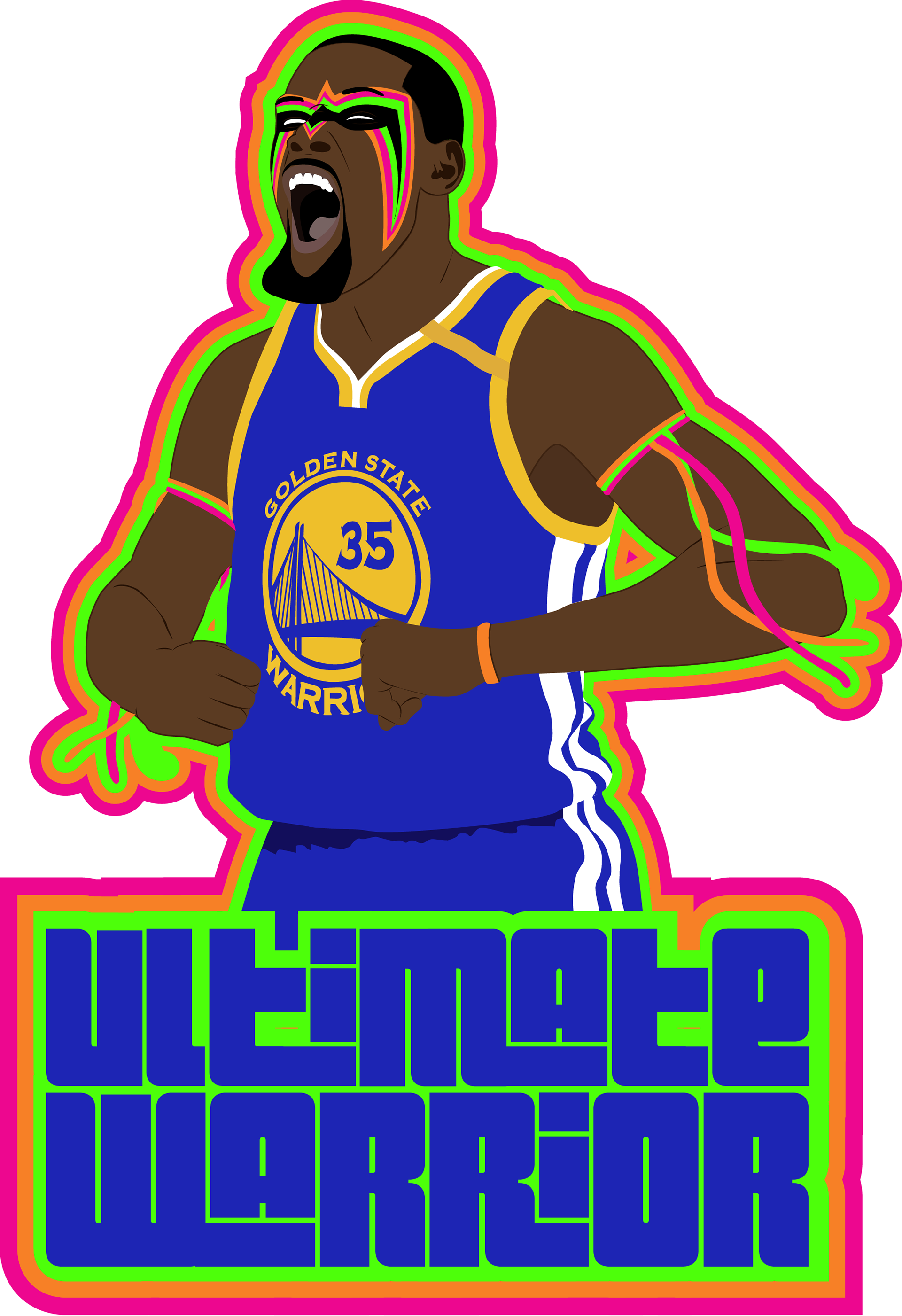 Illustration Of Nba Player Kevin Durant Of The Golden - Illustration (1920x2801)