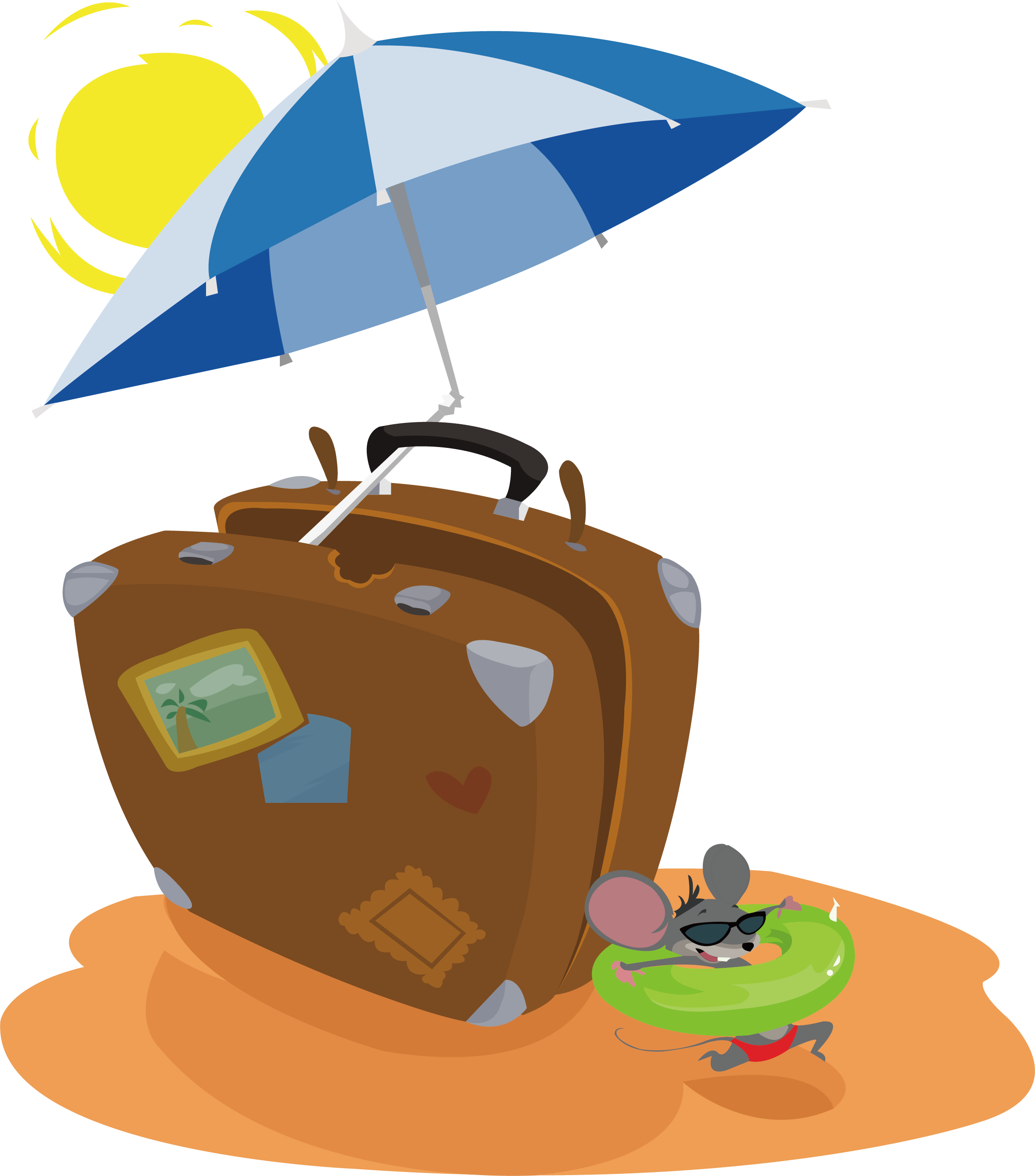 Euclidean Vector Stock Photography Illustration - Souris En Vacances (2356x2678)