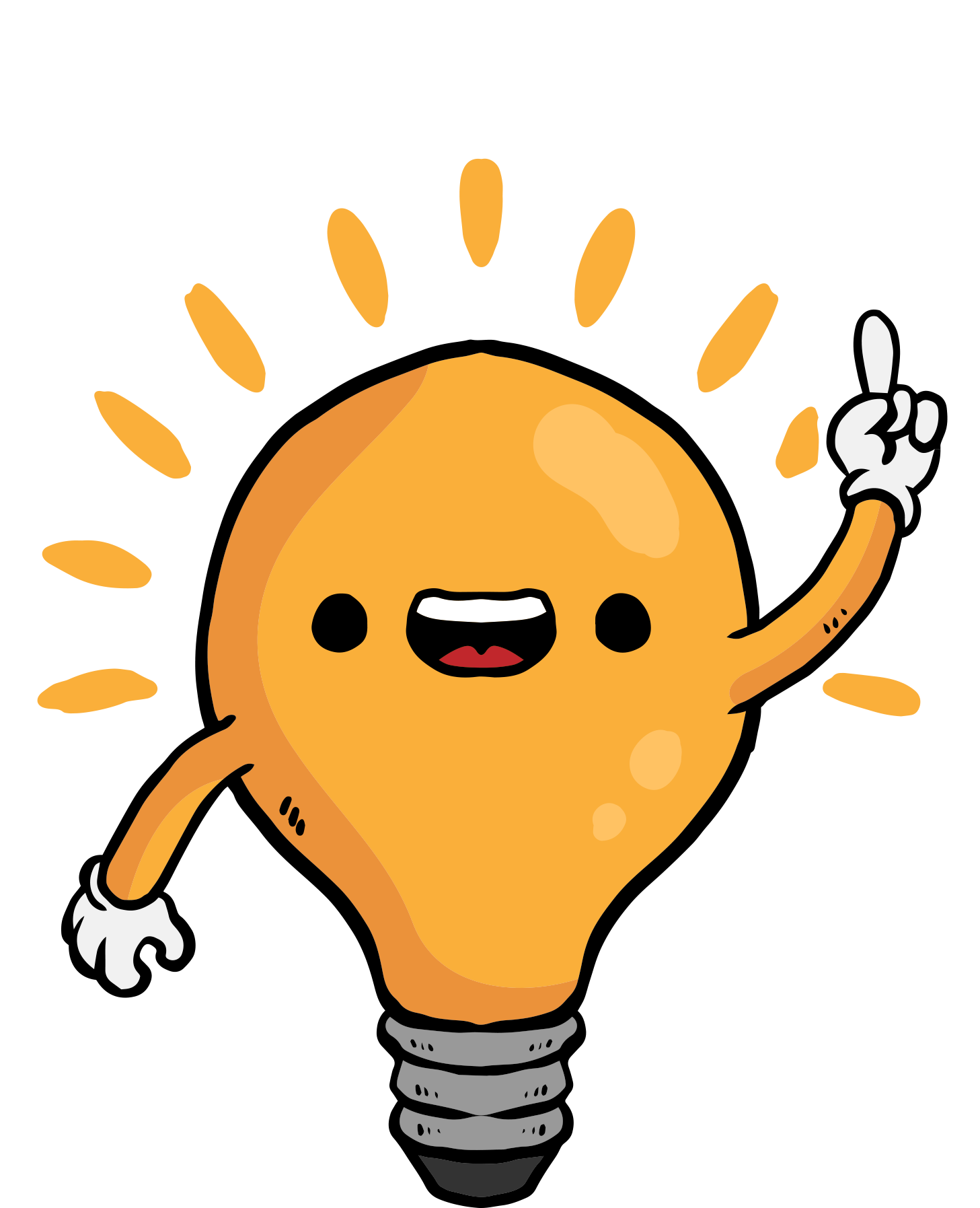 Cartoon Light Lamp Clip Art - Light Bulb Cartoon Png (1457x1795)
