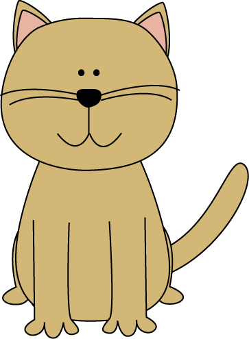 Cute Cartoon Cat - Dog Cat Brown Cartoon (363x495)