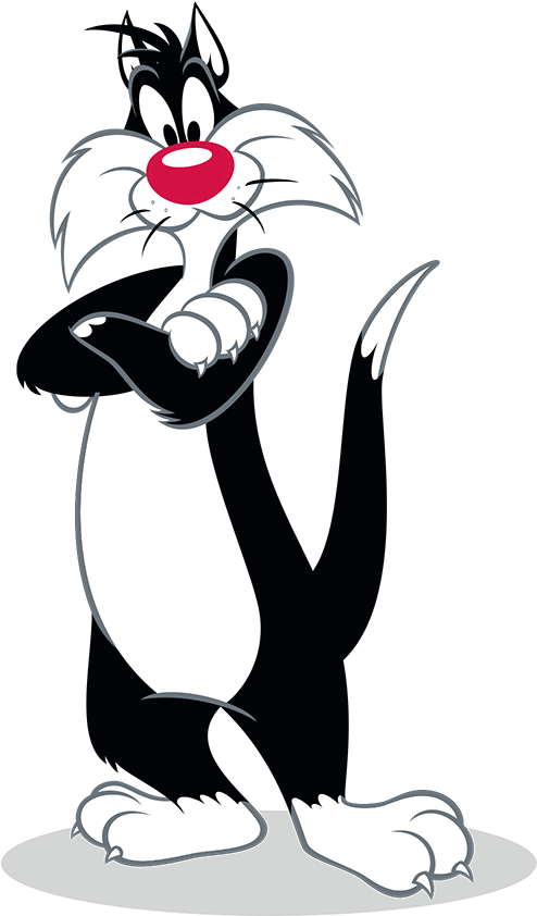 Skunk Clipart Sylvester - Silvestre Looney Tunes (568x950)