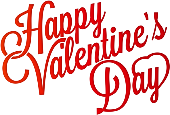 Red Happy Valentine - Happy Valentines Day Clipart (600x406)