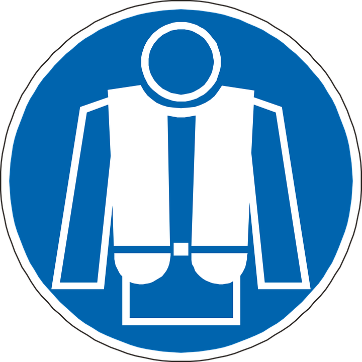 Winter Coat Clipart 13, Buy Clip Art - Wear Life Jacket Sign (720x720)